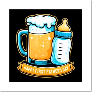 happy fathers day first father day gift  2024 Posters and Art